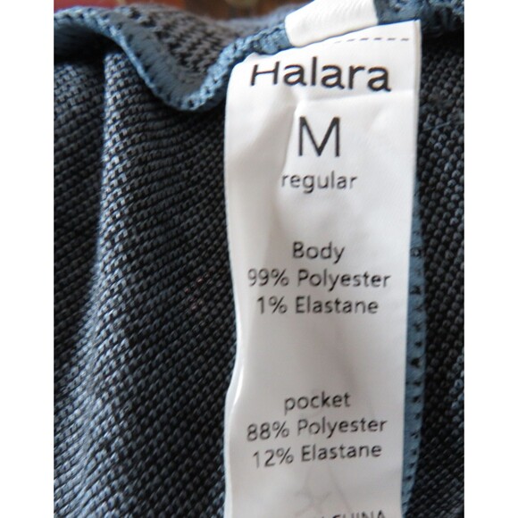 Halara Light Blue Houndstooth Plaid High Waist Wide Leg Pull On Pants Sz Medium - Picture 3 of 8